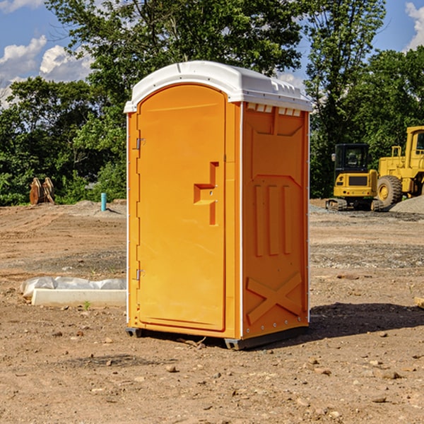 how often are the porta potties cleaned and serviced during a rental period in Tecumseh